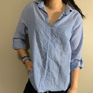 striped button up dress shirt